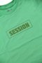 Camiseta Infantil Session Chest Logo Manga Curta Estampada - Verde/Claro