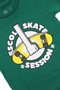 Camiseta Infantil Session Escolinha de SKT Manga Curta Estampada - Verde Musgo