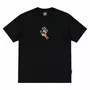 Camiseta Juvenil Santa Cruz Burnit Bone Manga Curta Estampada - Preto
