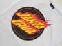 Camiseta Juvenil Santa Cruz Flaming Dot Manga Curta Estampada - Branco