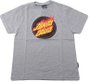 Camiseta Juvenil Santa Cruz Flaming Dot Manga Curta Estampada - Cinza/Mescla