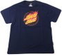 Camiseta Juvenil Santa Cruz Flaming Dot Manga Curta Estampada - Marinho
