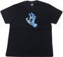 Camiseta Juvenil Santa Cruz Screaming Hand Manga Curta Estampada - Preto