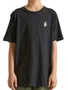 Camiseta Juvenil Volcom Silk MC Iconic Manga Curta Estampada - Preto