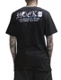 Camiseta Mascuina Hocks Equilibrio Manga Curta Estampada - Preto