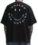 Camiseta Masculina Baw Oversized Iron Baw X Smilley Manga Curta Estampada - Preto