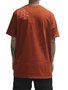 Camiseta Masculina Bazon Clean Manga Curta Estampada - Laranja