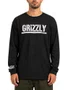 Camiseta Masculina Big Grizzly OG Stamp Manga Longa - Preto