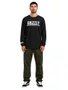 Camiseta Masculina Big Grizzly OG Stamp Manga Longa - Preto