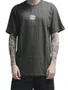 Camiseta Masculina Billabong Bracket Wave Manga Curta Estampada - Marrom Escuro