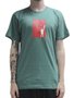 Camiseta Masculina Blinca Calles Manga Curta Estampada - Verde