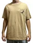 Camiseta Masculina Blunt Básica Freedom Manga Curta Estampada - Kakhi
