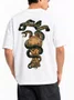 Camiseta Masculina Blunt Over Conquista Manga Curta Estampada - Branco
