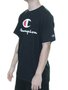 Camiseta Masculina Champion Big Logo Script INK Manga Curta Estampada - Preto