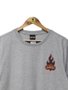 Camiseta Masculina Creature Logo Flame Manga Curta Estampada - Cinza/Mescla