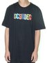 Camiseta Masculina DC M/C Color Blocks Manga Curta Estampada - Preto