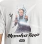 Camiseta Masculina DC X Star Wars Ahsoka Tano Manga Curta Estampada - Bege Mescla