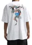 Camiseta Masculina Diamond Dragon Og Oversized Manga Curta Estampada - Branco