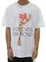Camiseta Masculina Diamond Heart Manga Curta Estampada - Branco