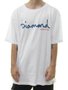 Camiseta Masculina Diamond OG Script BIG Manga Curta Estampada - Branco