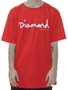 Camiseta Masculina Diamond OG Script Manga Curta Estampada - Vermelho