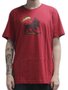 Camiseta Masculina Federal Art Jamai Manga Curta Estampada  - Vermelho
