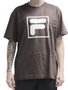 Camiseta Masculina Fila Box Union Classics Manga Curta Estampada - Marrom