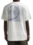 Camiseta Masculina Fila Comfort Classic Snow Manga Curta Estampada - Off White