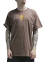 Camiseta Masculina Grizzly Back Script Logo Manga Curta Estampada - Marrom