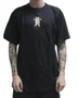 Camiseta Masculina Grizzly Back Script Logo Manga Curta Estampada - Preto
