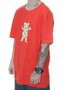 Camiseta Masculina Grizzly Lap Of Luxury Bear SS Tee Manga Curta Estampada - Vermelho