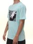 Camiseta Masculina Grizzly Lined UP Tee Manga Curta Estampada - Turquesa