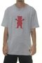 Camiseta Masculina Grizzly OG Bear Manga Curta Estampada - Cinza Mescla