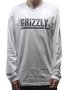 Camiseta Masculina Grizzly Og Stamp Manga Longa - Branco