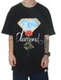 Camiseta Masculina Diamond Rose Chain Tee Manga Curta Estampada - Preto