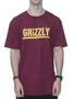 Camiseta Masculina Grizzly Stamped Manga Curta - Bordo