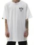 Camiseta Masculina Grow Bull Skull Manga Curta Estampada - Branco