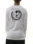 Camiseta Masculina Grow Fantasma Chest Manga Longa Estampada - Branco