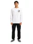 Camiseta Masculina Grow Fantasma Chest Manga Longa Estampada - Branco