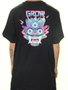 Camiseta Masculina Grow Hannya Manga Curta Estampada - Preto