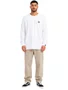 Camiseta Masculina Grow Logo 5X5 Manga Longa - Branco