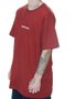 Camiseta Masculina Grow Old Manga Curta Estampada - Vermelho