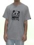 Camiseta Masculina Grow Panda Manga Curta Estampada - Cinza Mesclado