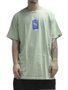 Camiseta Masculina Grow Passport Manga Curta Estampada - Verde