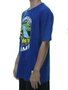 Camiseta Masculina HD Skeleton Manga Curta - Azul