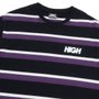 Camiseta Masculina High Kidz Manga Curta Estampada - Preto/Roxo