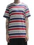 Camiseta Masculina Hocks Listrada Manga Curta Estampada - Multicores