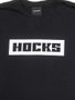 Camiseta Masculina Hocks Logo Letter Manga Curta Estampada - Preto