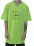 Camiseta Masculina HUF Box Logo Manga Curta Estampada - Verde
