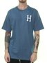 Camiseta Masculina HUF Classic H BIG Manga Curta Estampada - Azul